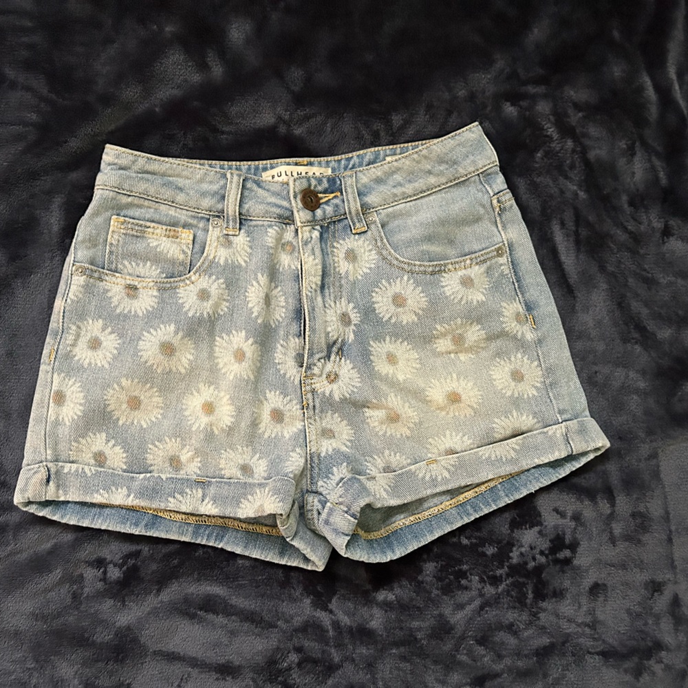BULLHEAD Jean Mom shorts (Size 5) Flower Print